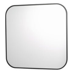 Firuz Square Mirror Thin Matt Black Frame 60 X 60cm