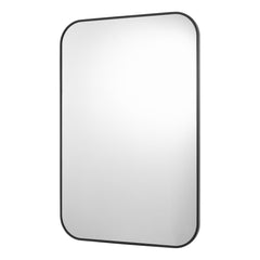 Firuz Rectangle Mirror Thin Matt Black Frame 60 X 90cm