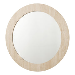 Ioana Round Mirror Travertine Effect 80cm