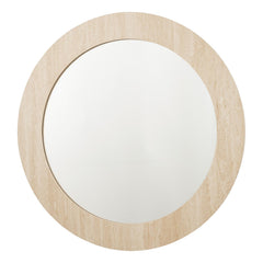 Ioana Round Mirror Travertine Effect 80cm