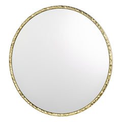 Jinelle Square Mirror Textured Gold Frame 80cm