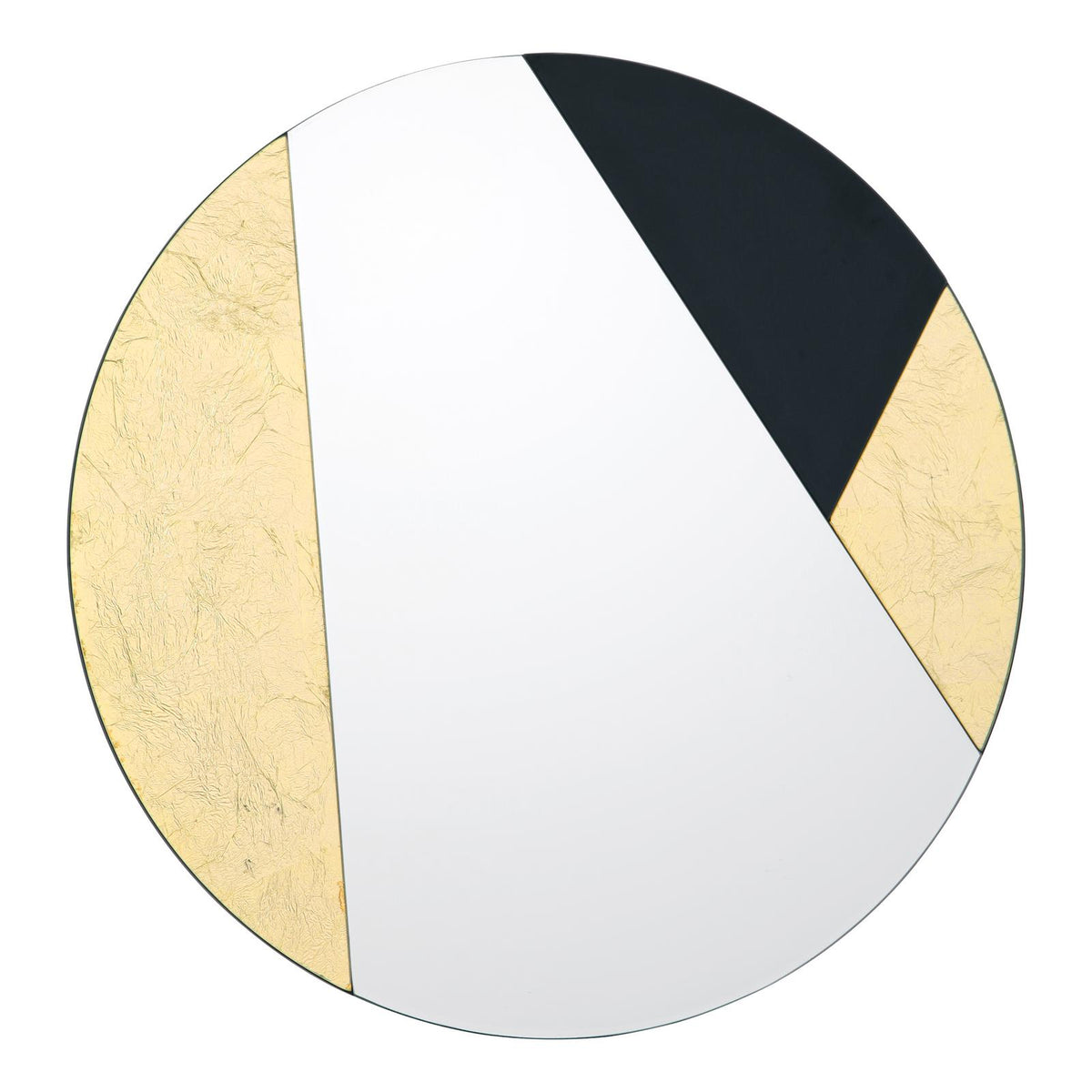 Jonna Round Gold Leaf And Black Mirror 50cm