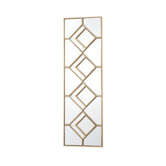 Kipton Rectangle Decorative Mirror with Gold Foil Detail 98 x 30cm