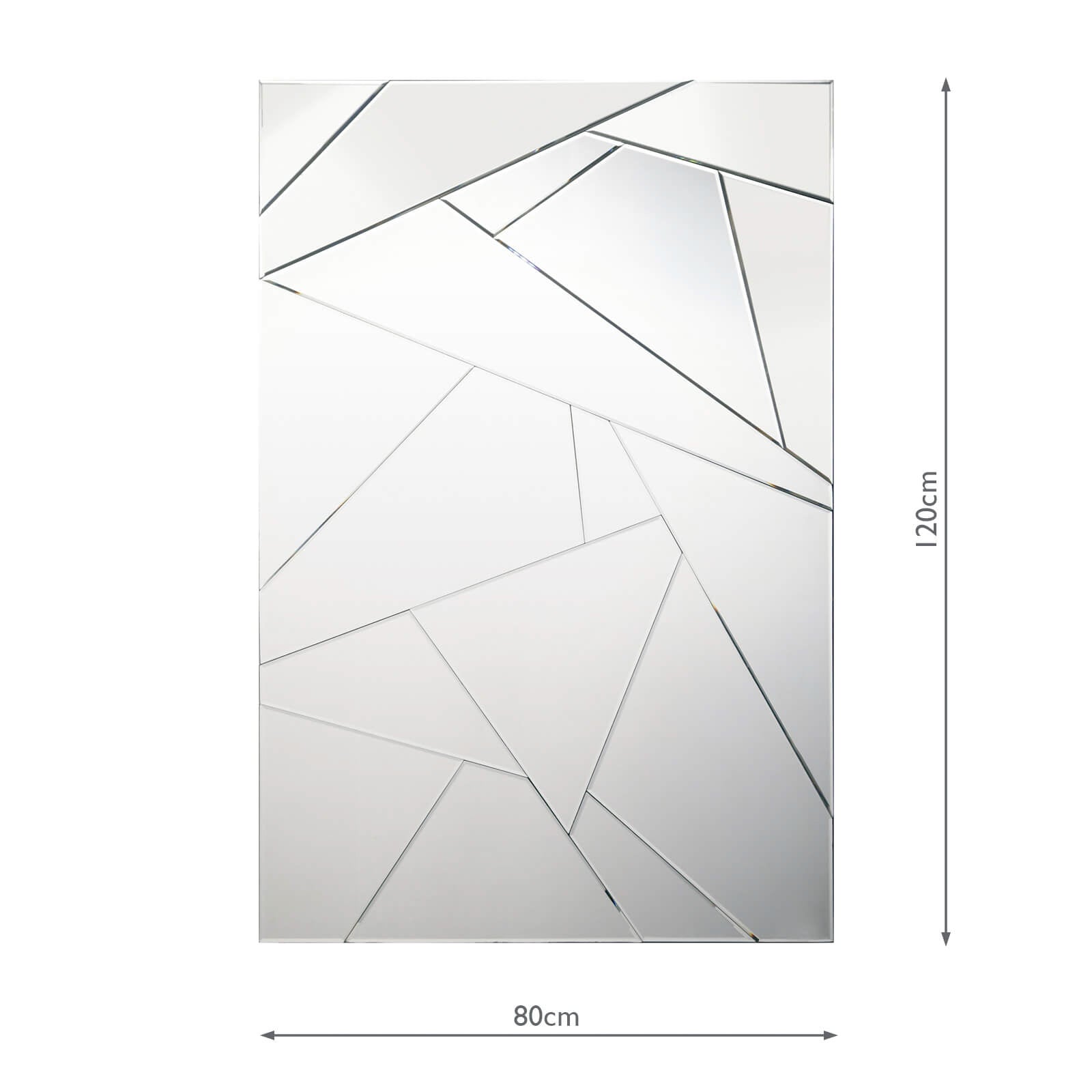 Lecce Rectangle Shatter Mirror 120 X 80cm