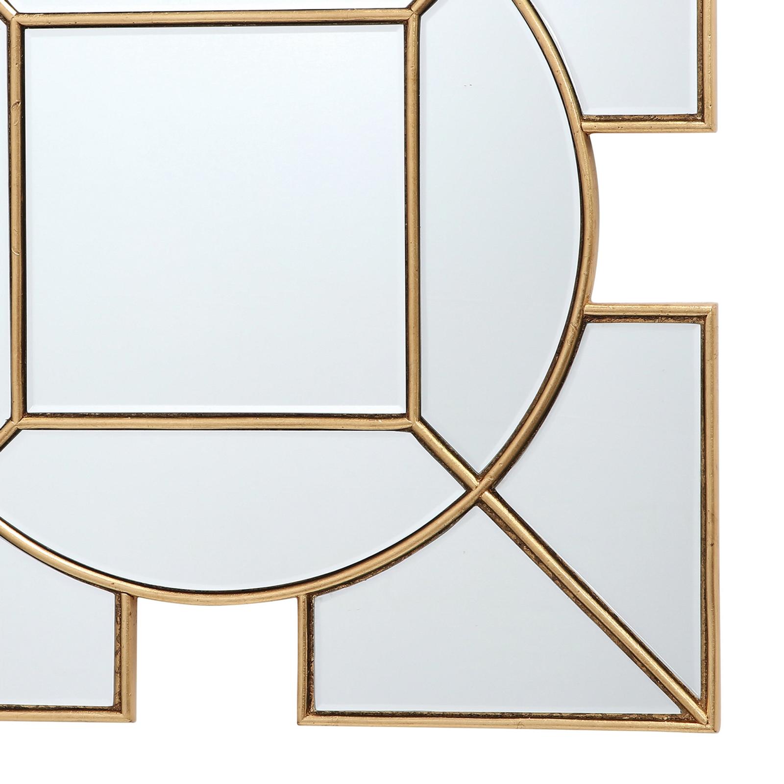 Lyshia Square Mirror With Gold Foil Detail 60cm