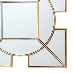 Lyshia Square Mirror With Gold Foil Detail 60cm