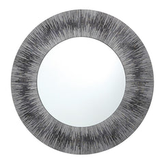 Neome Round Mirror With Purple/Grey Frame 80cm