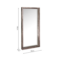 Rocco Mirror Distressed Concrete Effect 90 X 50cm