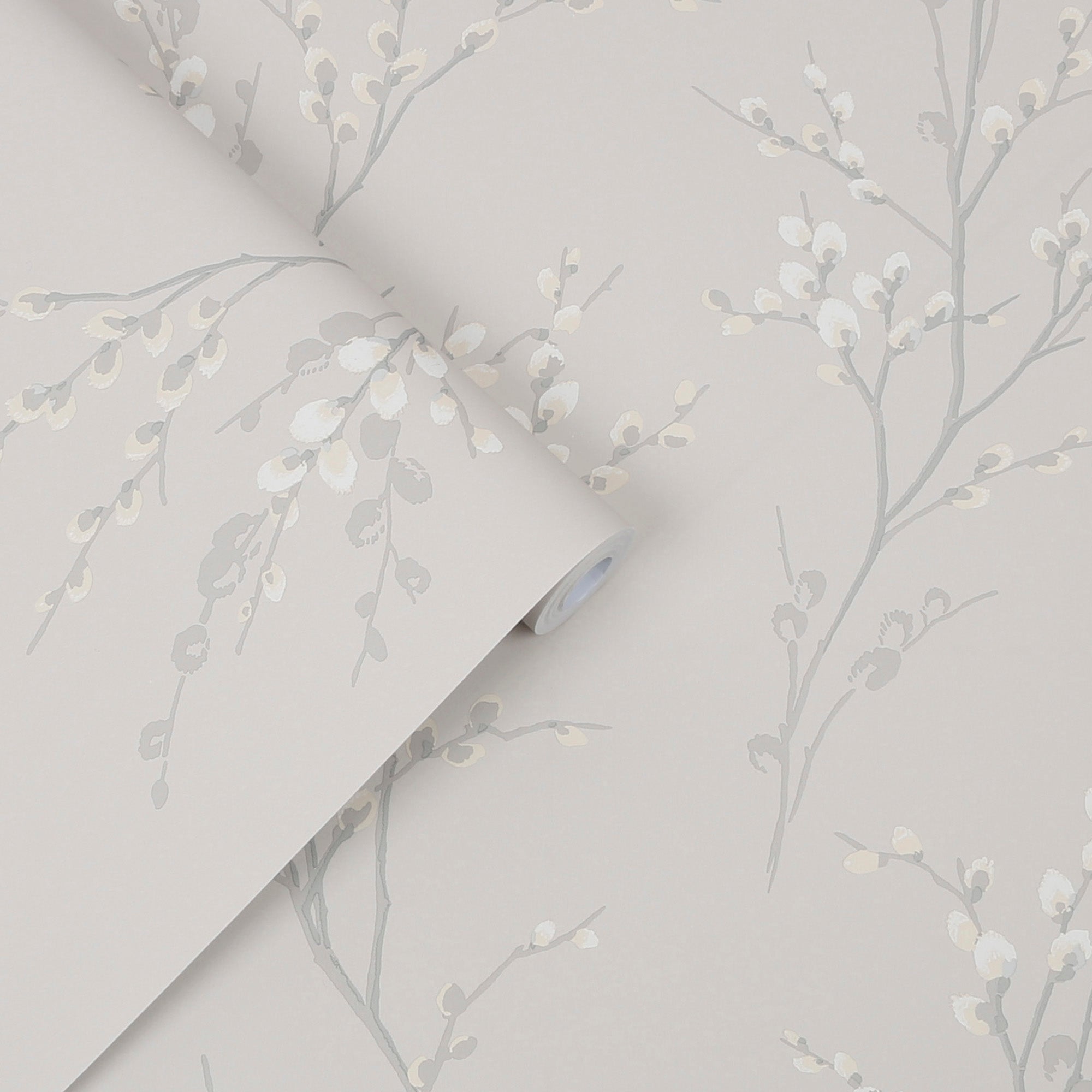 Laura Ashley Pussy Willow Wallpaper Dove Grey