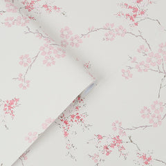 Laura Ashley Oriental Blossom Wallpaper Blush