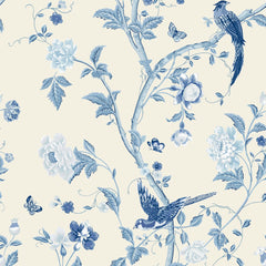 Laura Ashley Summer Palace Wallpaper Royal Blue