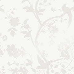 Laura Ashley Oriental Garden Pearlescent Wallpaper White