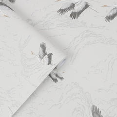 Laura Ashley Animalia Wallpaper Silver