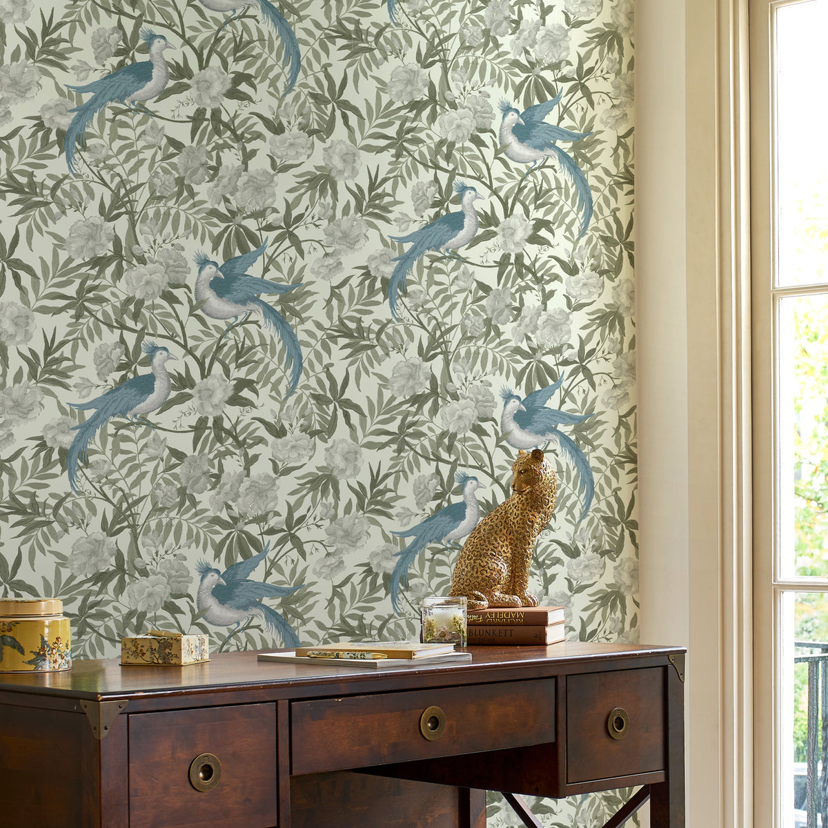 Laura Ashley Osterley Wallpaper Sage