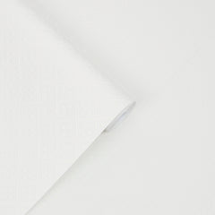 Laura Ashley Mr Jones Paintable Wallpaper White