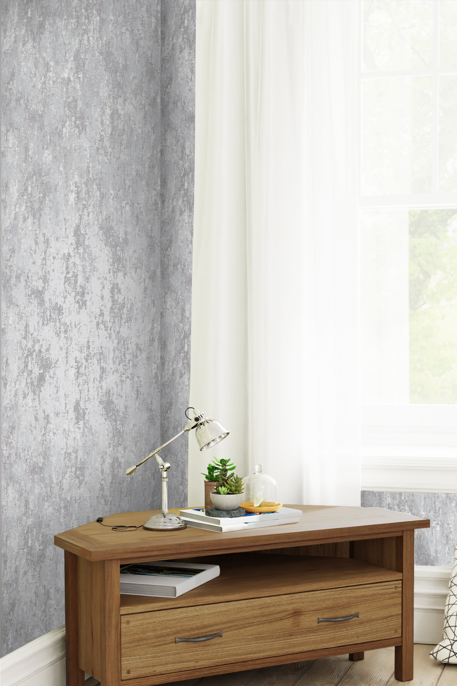 Laura Ashley Whinfell Wallpaper Silver