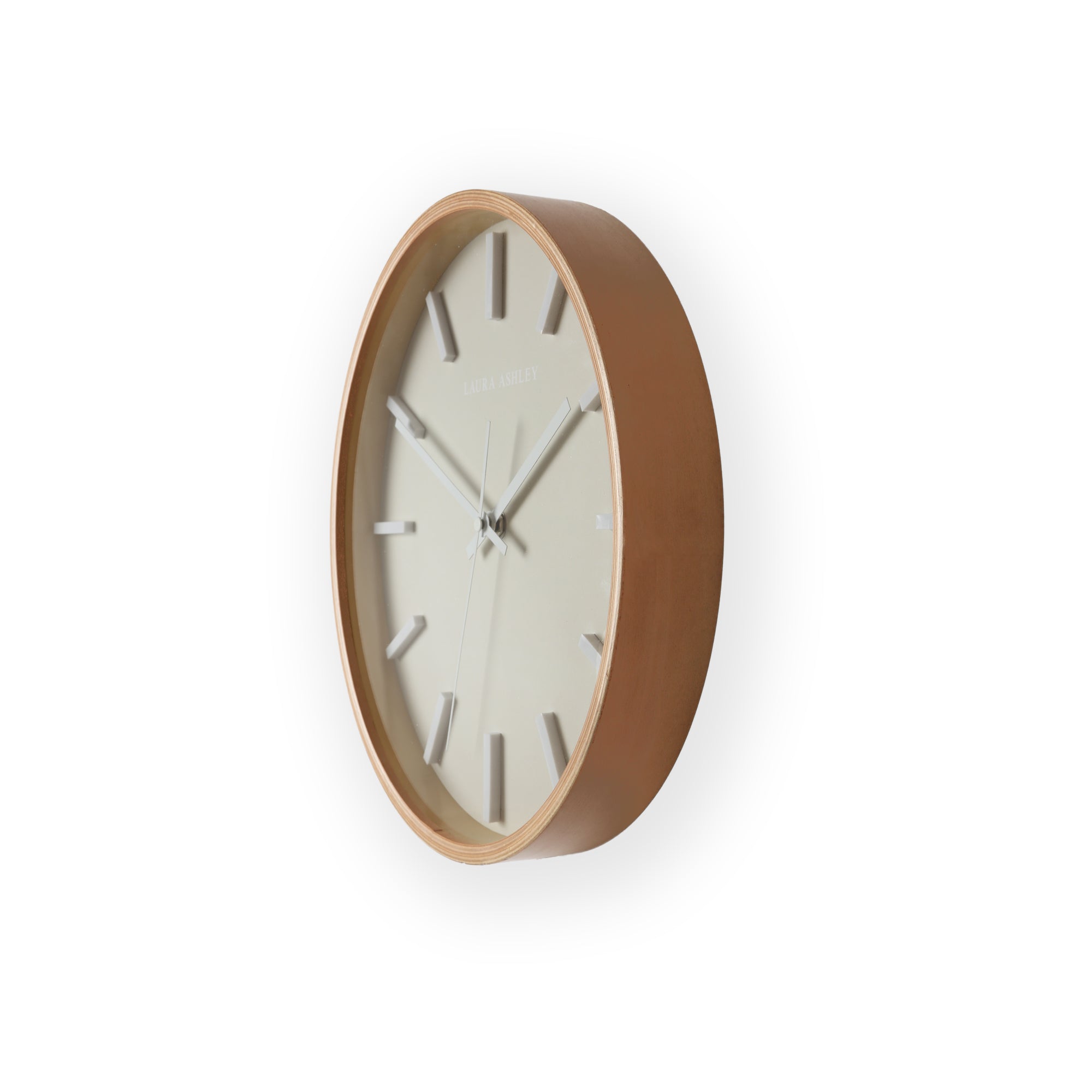 Mounton Wood Wall Clock - Pale Dove Grey