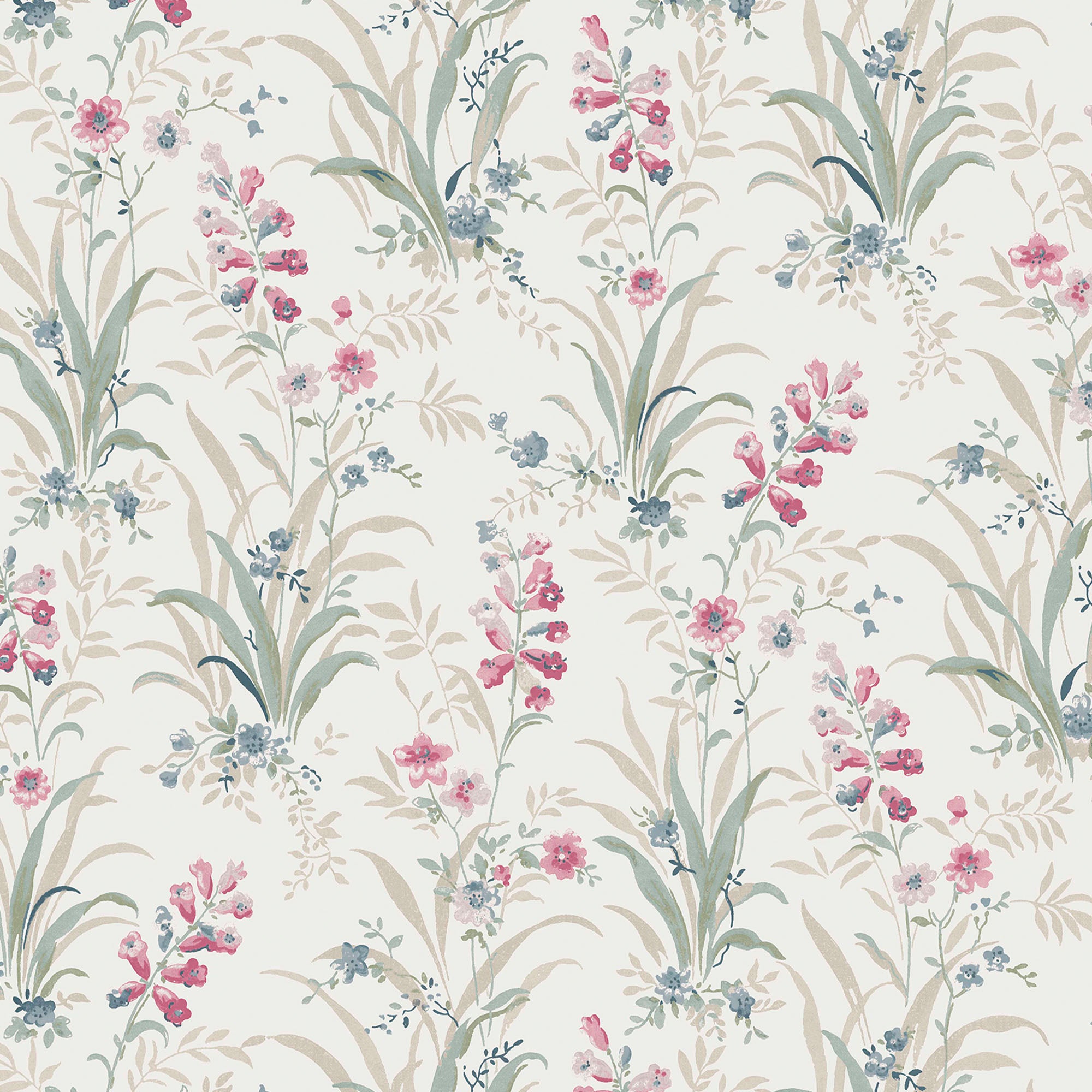 Laura Ashley Mosedale Posy Wallpaper Soft natural