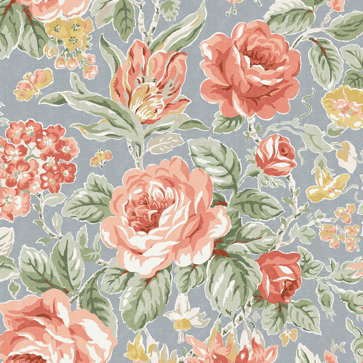 Laura Ashley Wild Roses  Wallpaper Ochre Yellow