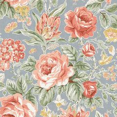 Laura Ashley Wild Roses  Wallpaper Ochre Yellow