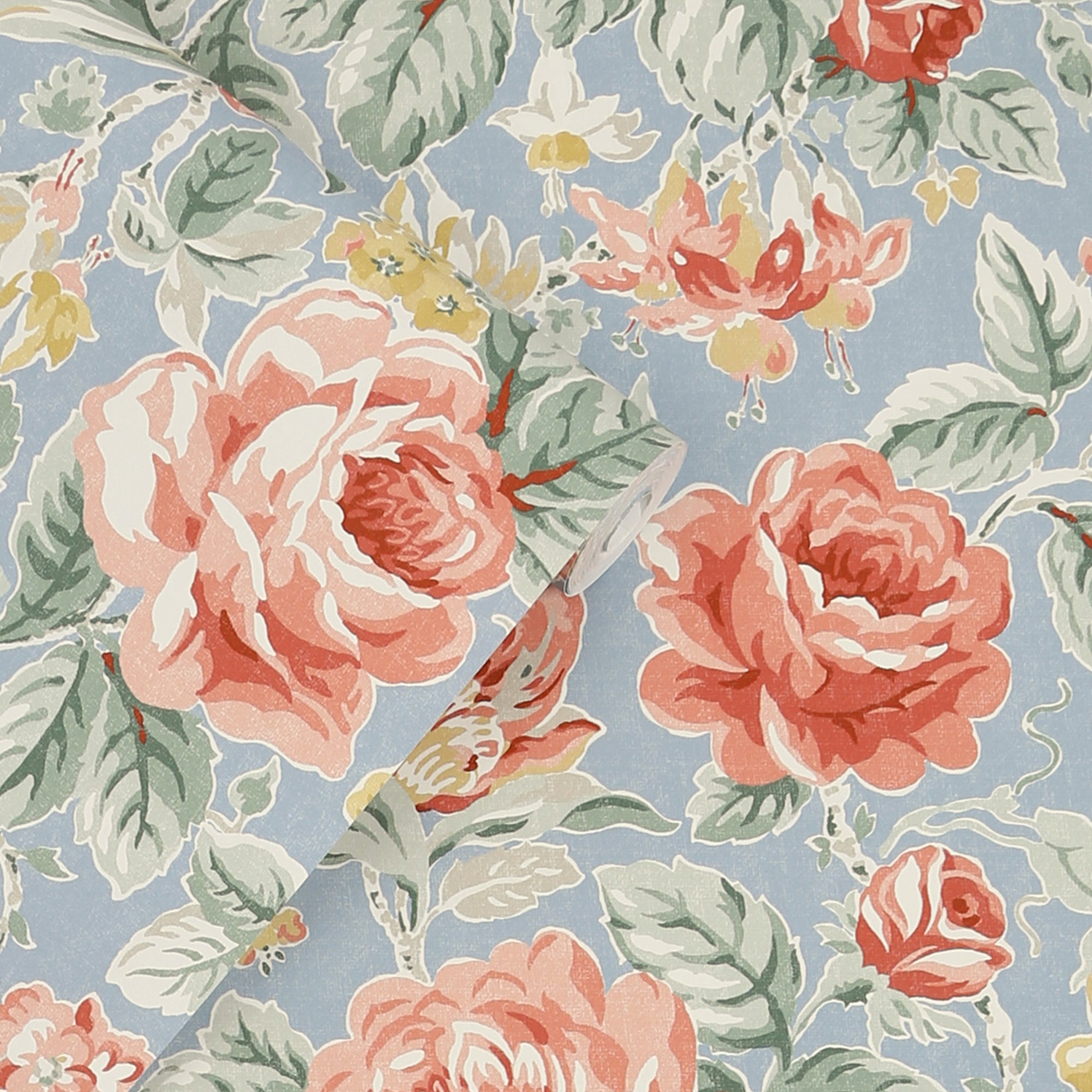 Laura Ashley Wild Roses  Wallpaper Ochre Yellow