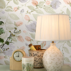 Laura Ashley Orisia Peony Wallpaper Pale Sage Green