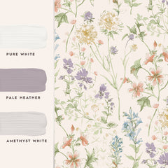 Laura Ashley Wild Meadow Wallpaper Chalk Pink