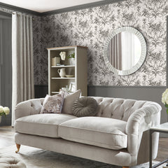 Laura Ashley Tuileries Wallpaper Charcoal Grey