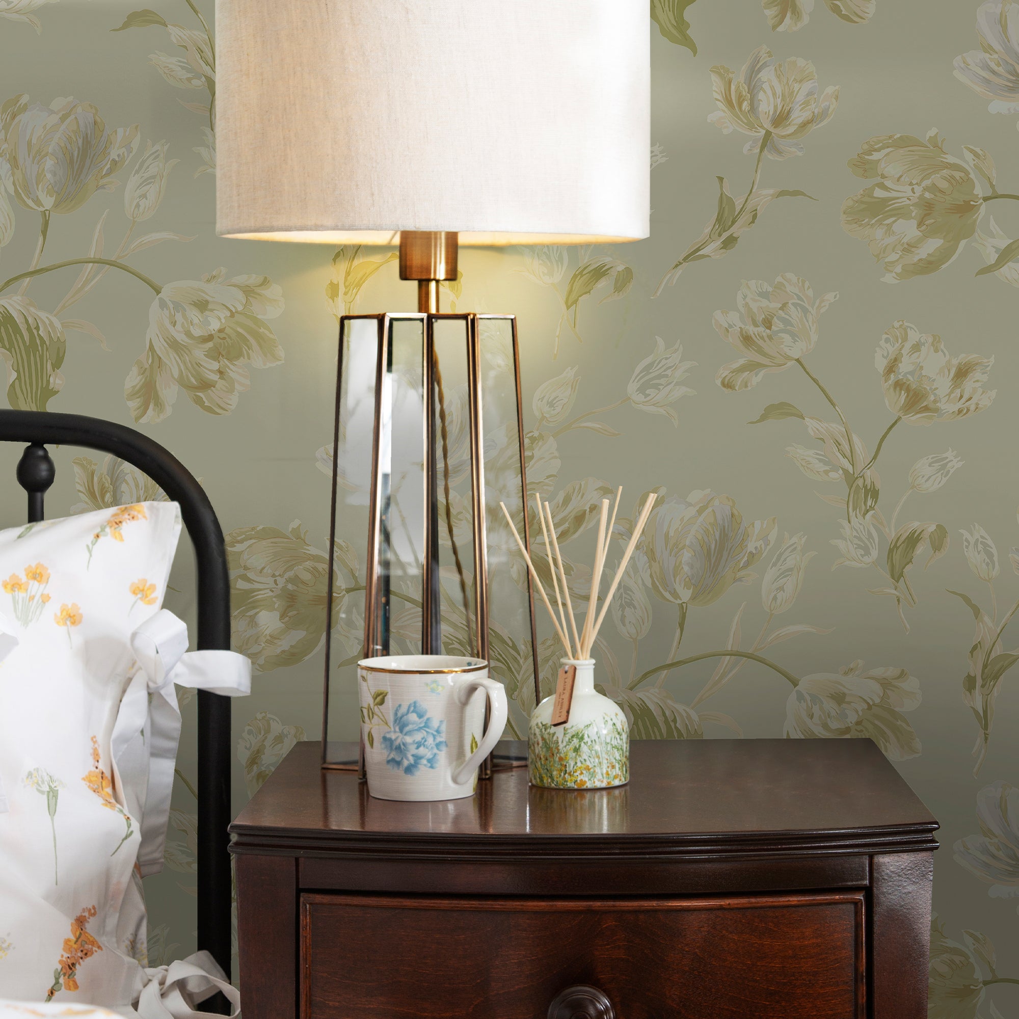 Laura Ashley Gosford Wallpaper Sage Green