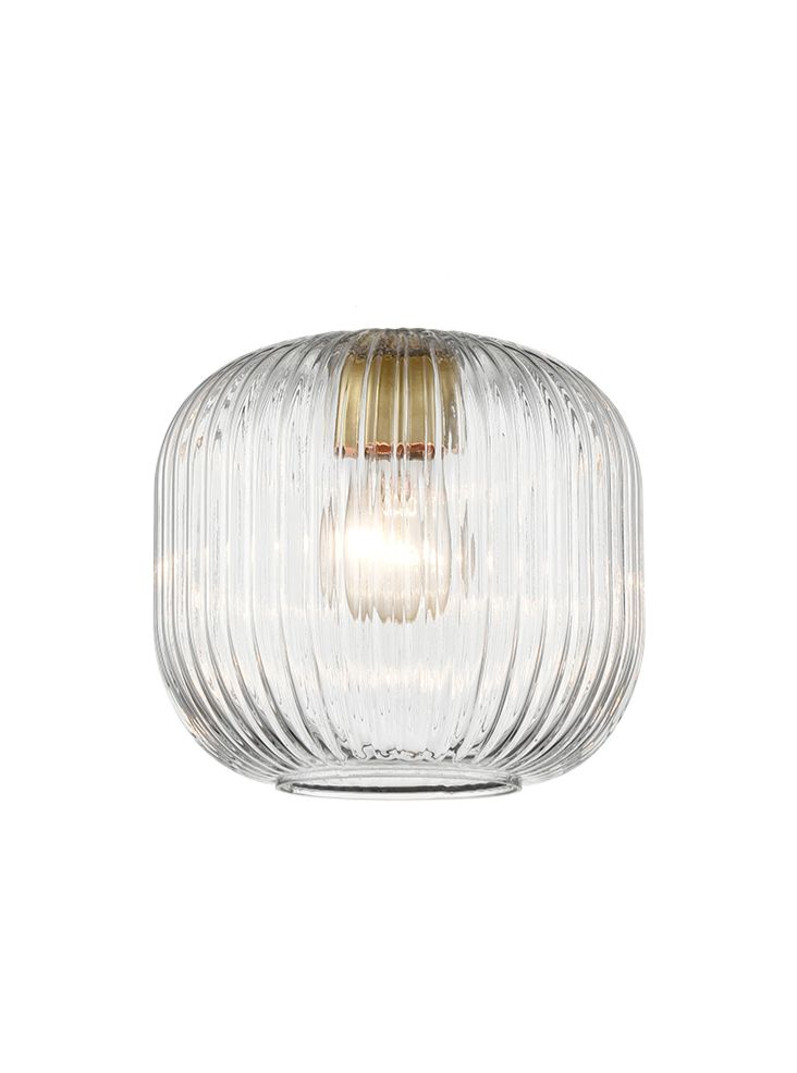 Ribbed Clear Glass 200mm