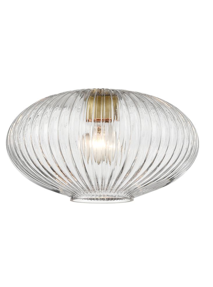 Ribbed Clear Glass 240mm