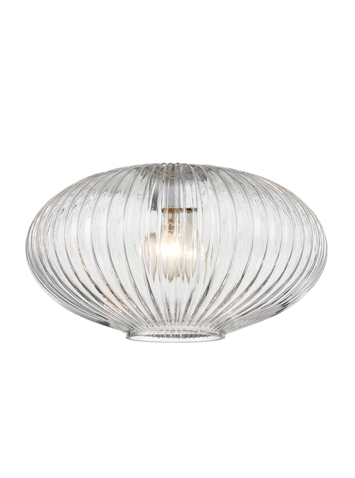 Ribbed Clear Glass 300mm