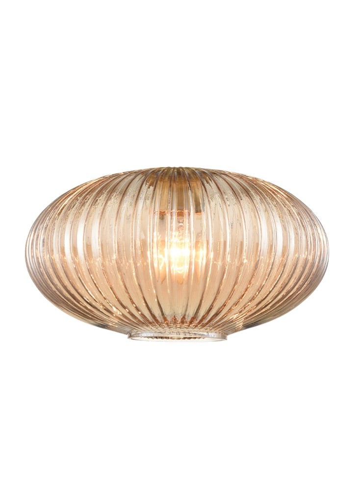 Ribbed Amber Glass 300mm