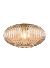 Ribbed Amber Glass 300mm