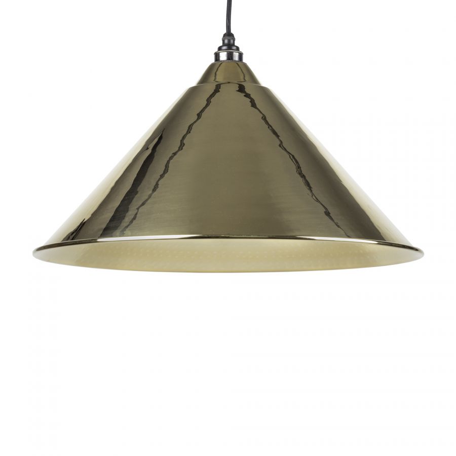 Hockley Pendant Hammered Brass From the Anvil