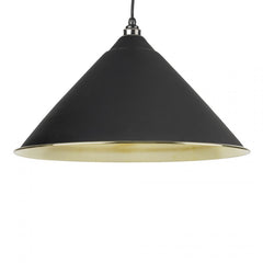 Hockley Pendant in Black Smooth Brass