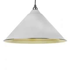 Hockley Pendant in Light Grey Smooth Brass From the Anvil