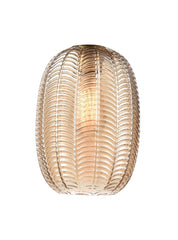 Chevron Amber Glass 180mm x 250mm