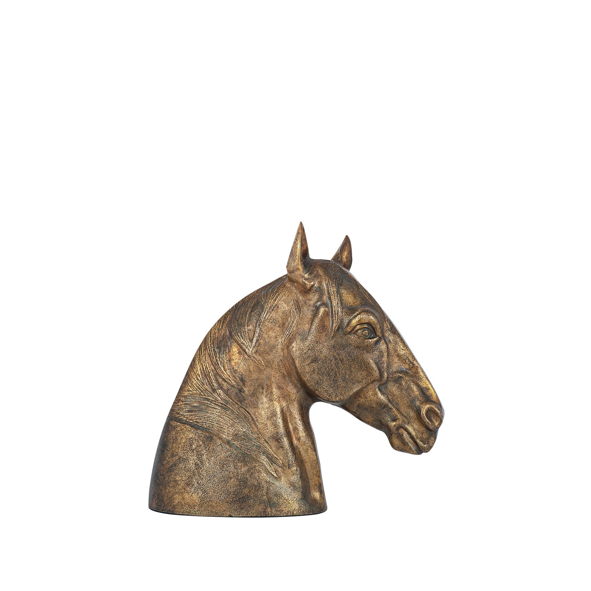 Antique Gold Metal Horse Head