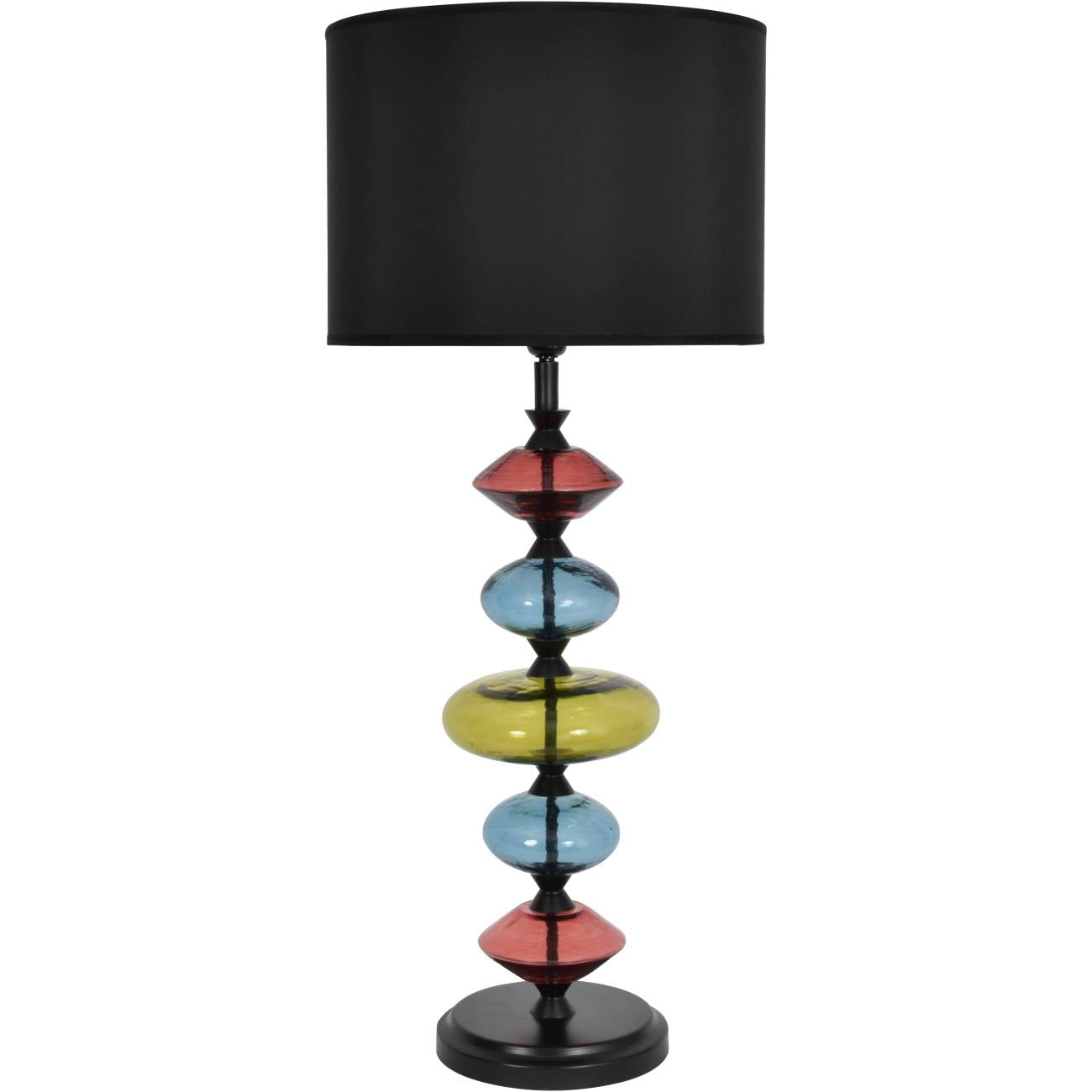 Eva Lamp in Ebony & Green Glass (Base Only)