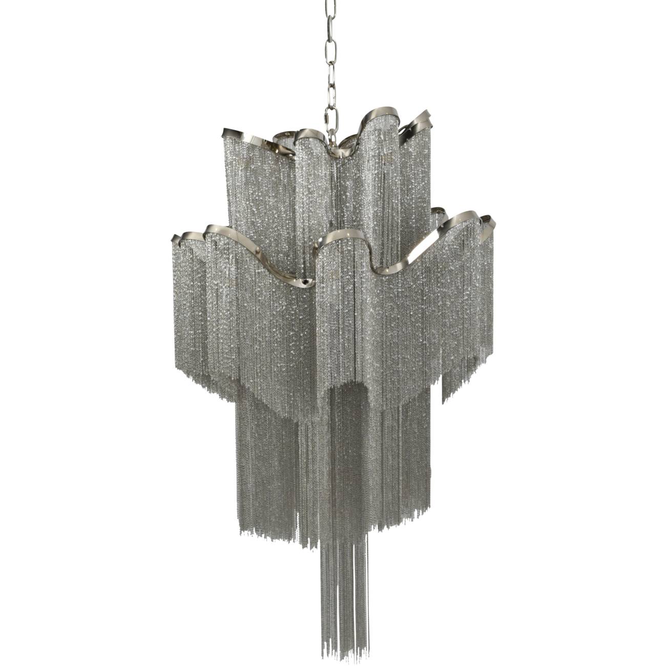 Niagara Silver Chain 12 Light Pendant Medium