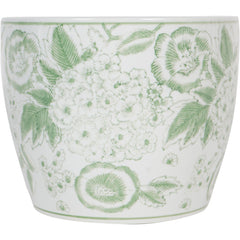 Laura Ashley Green Porcelain Planter Large