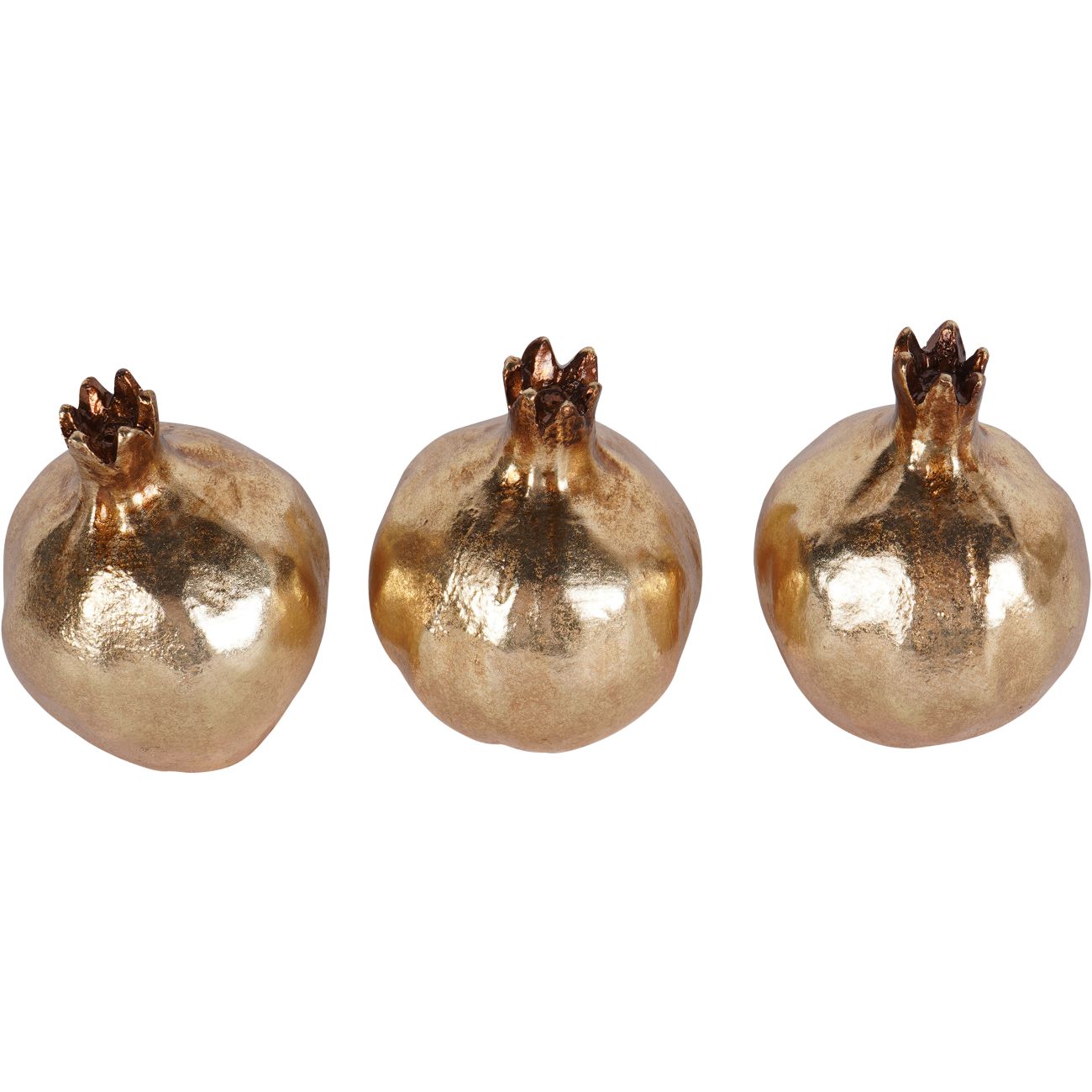 Laura Ashley Gold Set Of Three Pomegranate Decorations