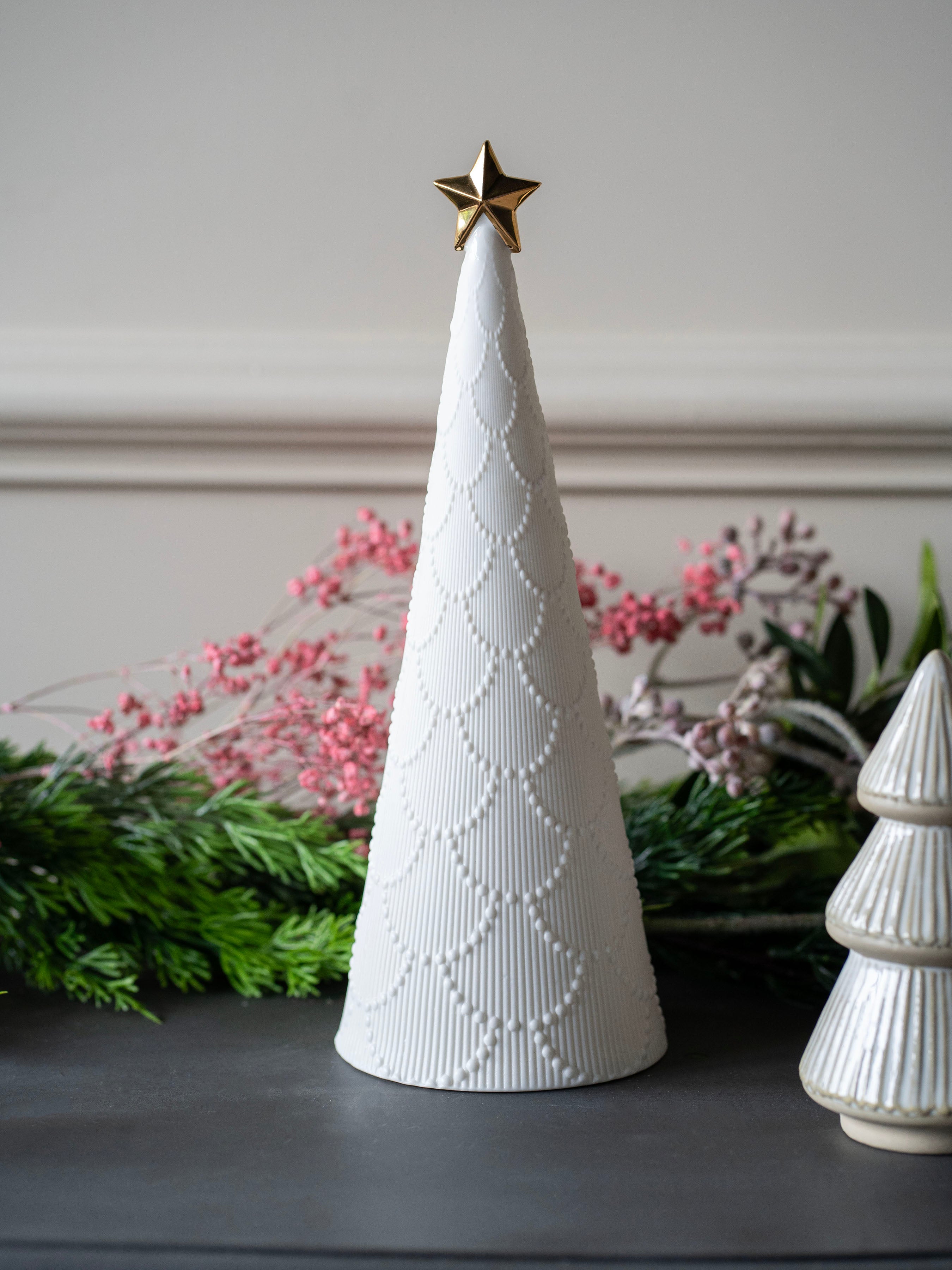 Laura Ashley White Ceramic Christmas Tree