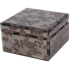 Laura Ashley Truffle Pollington Roses Medium  Mirrored Printed Jewellery Box