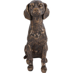 Laura Ashley Bronze Large Sitting Dog Sculpture