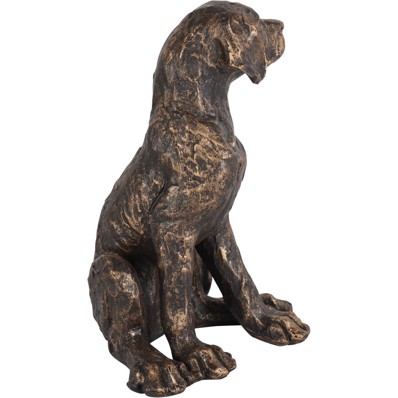 Laura Ashley Bronze Small Sitting Dog Sculpture