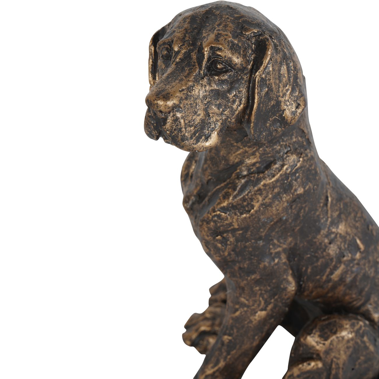 Laura Ashley Bronze Small Sitting Dog Sculpture