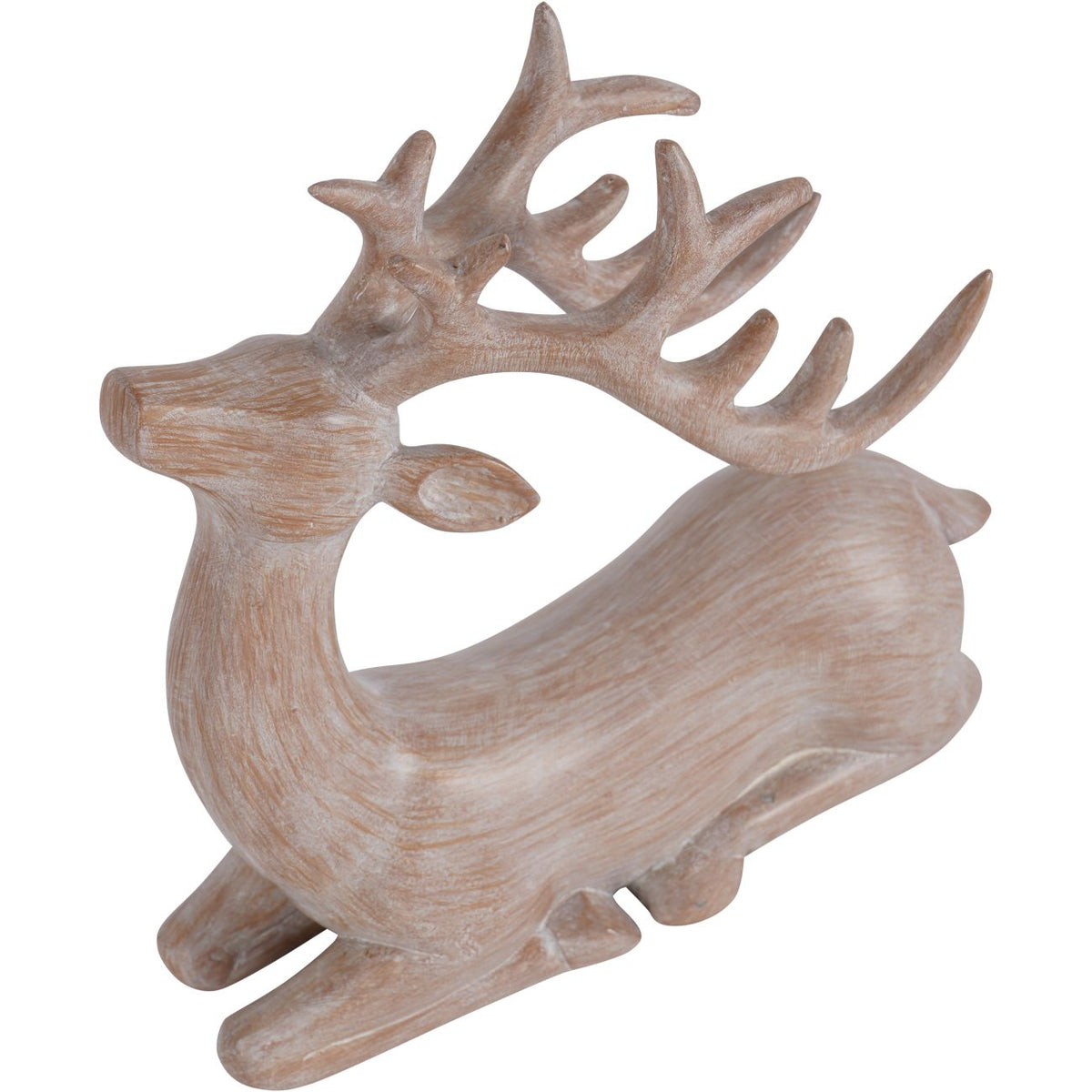 Laura Ashley Natural Wood Deer Sculpture