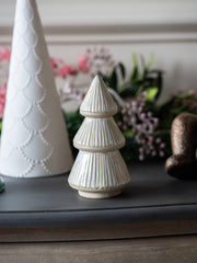 Laura Ashley Cream Ceramic Christmas Tree Decoration